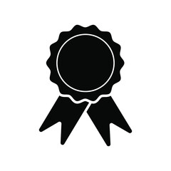 award ribbon icon vector for race, reward. isolated simple shape