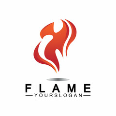 Fire Flame Logo design vector template