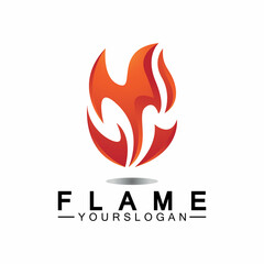 Fire Flame Logo design vector template
