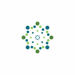 Dandelion flower logo vector template icon background