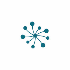 Dandelion flower logo vector template icon background