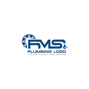 FMS Plumbing Initial Logo Sign Design for Your Company