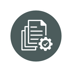 Content, setting, manage icon. Gray vector sketch.