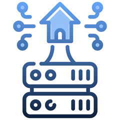 SERVER Gradient icon,linear,outline,graphic,illustration