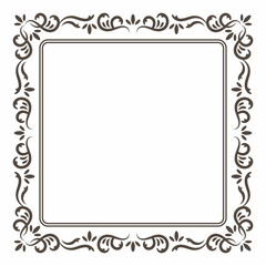Decorative vintage floral frame background design vector .