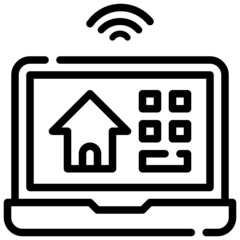 LAPTOP line icon,linear,outline,graphic,illustration