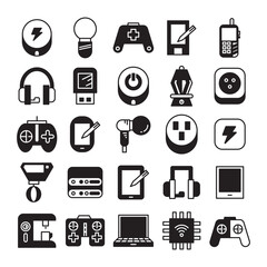 electronic device and appliance icons set