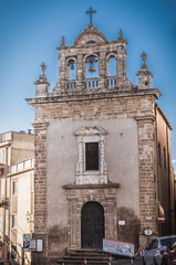 Fototapeta na wymiar View of Sant'Agata Church in Caltagirone, Catania, Sicily, Italy, Europe, World Heritage Site
