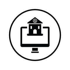 Bank, institution, loan, pay icon. Black vector sketch.