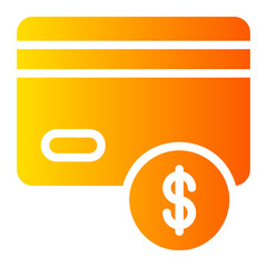 credit card gradient icon