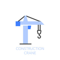 Simple visualised construction crane symbol. Easy to use for your website or presentation.