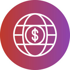 global economy gradient icon