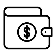 wallet line icon