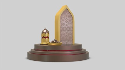 3D Ramadan kareem Background, 3d illustration