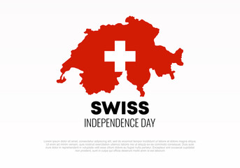 Swiss independence day background banner poster for national celebration on august 1st.