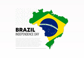 Brazil independence day background banner poster for national celebration on September 7.