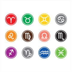 Illustration vector graphic of Zodiac icons set