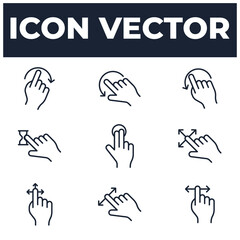Obraz premium set of Gesture elements symbol template for graphic and web design collection logo vector illustration