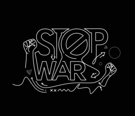 Stop the War Russia vs Ukraine Poster.