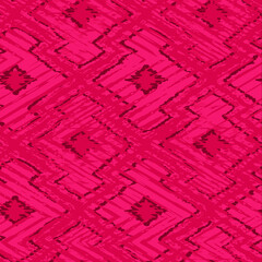 Diagonal ikat stripes. Zigzag pattern seamless. Geometric chevron abstract illustration, wallpaper. Tribal ethnic vector texture. Aztec style. Folk embroidery. Indian, Scandinavian, African rug, tile