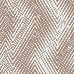 Poster Japandi earthy neutral colors modern  abstract Woven linen cloth vector seamless repeat  farmhouse style stripes texture  pattern background. Line striped weave fabric for kitchen towel, tablecloth