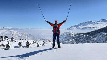 success in hiking in the mountains and reaching the summits