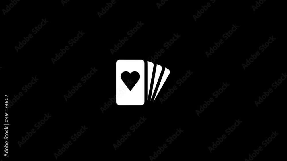 Poster white picture of cards on a black background. card games. poker. distortion liquid style transition 
