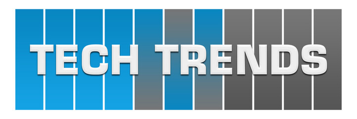 Tech Trends Blue Grey Boxes Horizontal Text 
