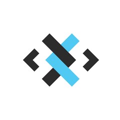 Obraz premium abstract x letter barbed wire icon vector illustration concept design