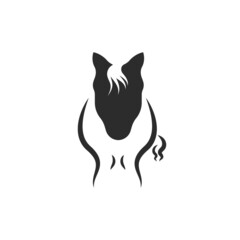 black Horse icon  Vector illustration concept  design