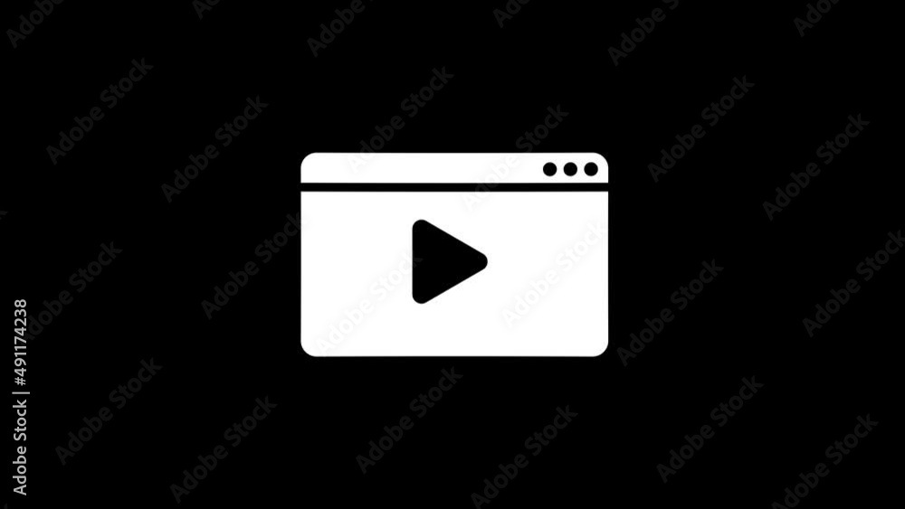 Poster white picture of video page on a black background. modern technology. distortion liquid style transi