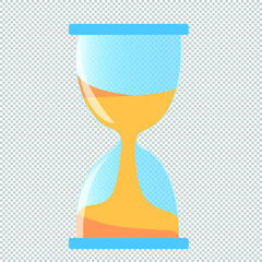 Hourglass effect vector design transparent type
