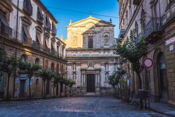Church of Jesus Facade in Caltagirone, Catania, Sicily, Italy, Europe, World Heritage Site