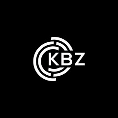 KBZ letter logo design on black background. KBZ creative initials letter logo concept. KBZ letter design.
