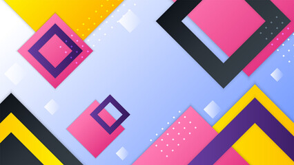 Abstract colorful shapes presentation background. Gradient dynamic lines background. Modern mosaic blue orange Colorful geometric design background