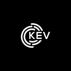 KEV letter logo design on black background. KEV creative initials letter logo concept. KEV letter design.