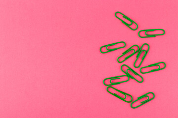 Colored paper clips.