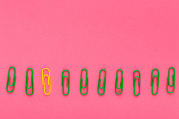 Colored paper clips.