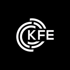 KFE letter logo design on black background. KFE creative initials letter logo concept. KFE letter design.
