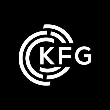 KFG letter logo design on black background. KFG creative initials letter logo concept. KFG letter design.
