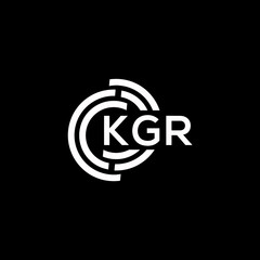 KGR letter logo design on black background. KGR creative initials letter logo concept. KGR letter design.