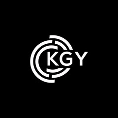 KGY letter logo design on black background. KGY creative initials letter logo concept. KGY letter design.