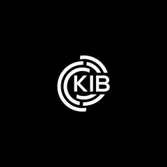 KIB letter logo design on black background. KIB creative initials letter logo concept. KIB letter design.