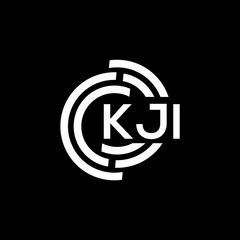 KJI letter logo design on black background. KJI creative initials letter logo concept. KJI letter design.
