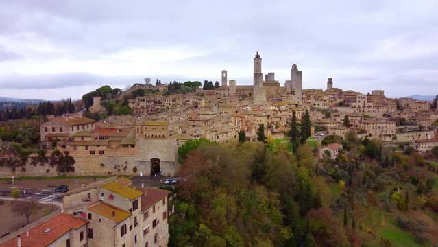 The famous towers of San Gimignano in Tuscany Italy - travel photography