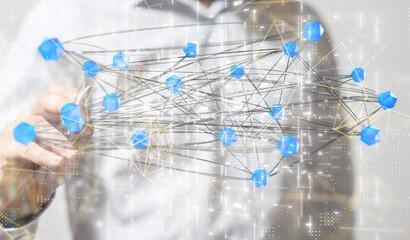 conference Digital Network and data concept 3d