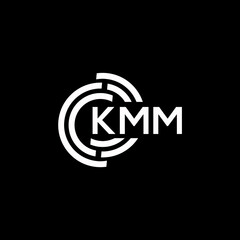 KMM letter logo design on black background. KMM creative initials letter logo concept. KMM letter design.