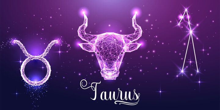 Premium Vector  Taurus zodiac sign wallpaper for mobile