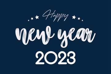 Naklejka na ściany i meble 2023 Happy New Year in golden design, Holiday greeting card design