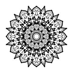 Hand drawn mandala. decoration in ethnic oriental  doodle ornament.